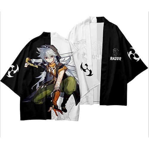 

Inspired by Genshin Impact Hutao Raiden Shogun Cartoon Manga Back To School Anime Classic Street Style Top For Men's Women's Unisex Adults' 3D Print Polyster