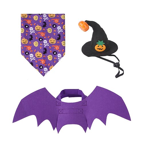 

3 Pcs Halloween New Pet Transformation Dress Dog Dress Up Kit Cat Festival Dress Up Ornaments
