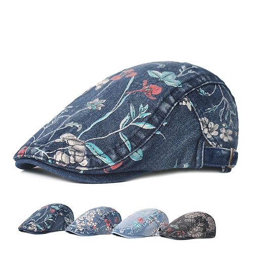 

Men's Women's Newsboy Hat Cabbie Cap Office Sports & Outdoor Flower / Floral Polyester Boutique Casual 1 pcs