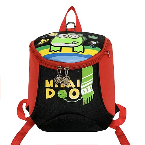 

School Backpack Bookbag Cartoon Animal Kawii for Student Boys Girls Multi-function Water Resistant Wear-Resistant Nylon School Bag Back Pack Satchel 13 inch