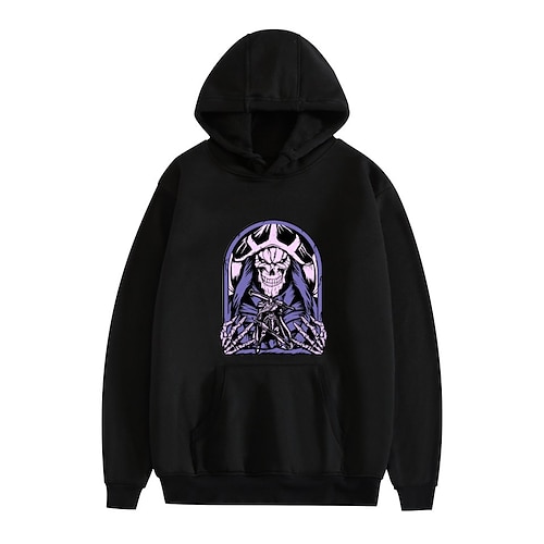 

Inspired by Overlord Momonga Ainz Ooal Gown Hoodie Cartoon Manga Anime Classic Front Pocket Street Style Hoodie For Men's Women's Unisex Adults' Hot Stamping 100% Polyester