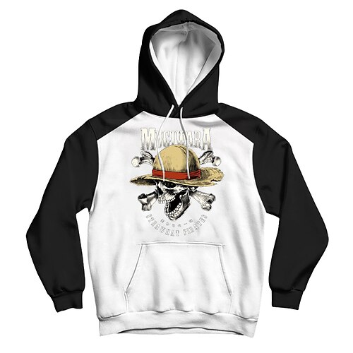 

One Piece Monkey D Luffy Sudadera Animé Dibujos Anime Bolsillo delantero Sudadera Para Hombre Mujer Unisexo Adulto Impresión 3D 100% Poliéster