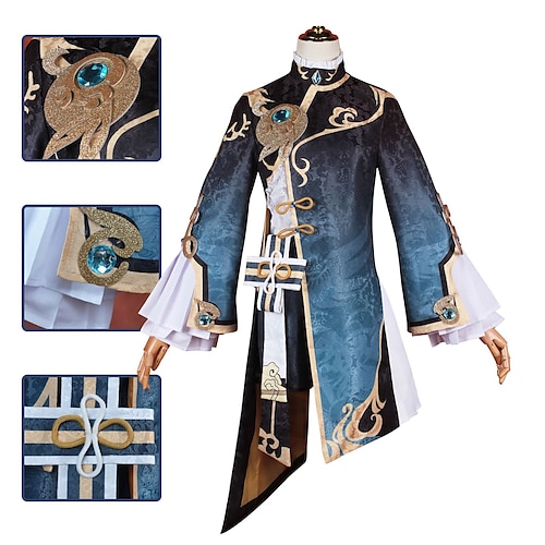 

Inspired by Genshin Impact Xingqiu Anime Cosplay Costumes Japanese Cosplay Suits Coat Blouse Waist Accessory For Men's / More Accessories / Shorts