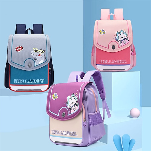 

School Backpack Bookbag Cartoon Kawii Multicolor for Student Boys Girls Water Resistant Wear-Resistant Breathable Polyester Oxford Cloth School Bag Back Pack Satchel 20 inch