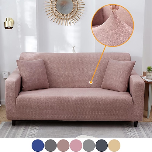 

Stretch Sofa Cover Slipcovers Elastic All-inclusive Couch Case for Different Shape Sofa Loveseat Chair L-Style Sofa Case Fit for 1-4 Cushion Couch and L Shape Sofa (1pcFree Send a Pillowcase)