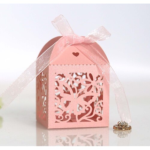 

Wedding Flower Gift Boxes Non-woven Paper Ribbons 100pcs