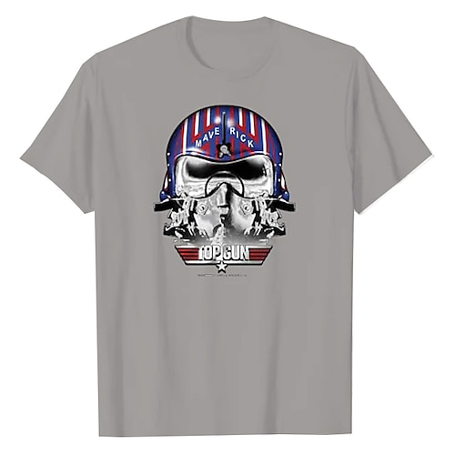 

Top Gun Maverick hjelm T-skjorte Anime Tegneserie Animé Klassisk Gate stil T-Trøye Til Herre Dame Unisex Voksne Varmstempling 100% Polyester