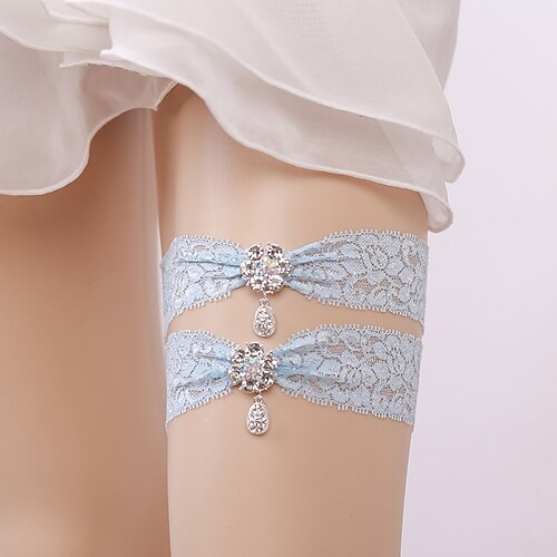 

Polyester Modern Contemporary Wedding Garter With Bandage / Crystals / Rhinestones Garters Wedding Party