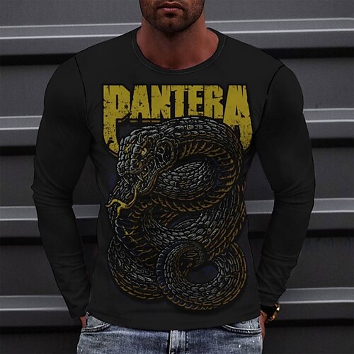 

Men's T shirt Tee Tee Graphic Round Neck Green Blue Gray Purple Yellow Long Sleeve 3D Print Casual Daily Print Tops Fashion Designer Comfortable Big and Tall