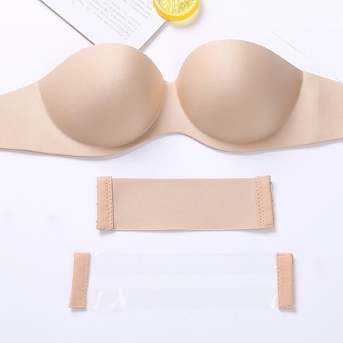 

Non-slip Strapless Invisible Nipple Stickers Bra Sexy Seamless Underwear Gathered Chest Beautiful Back