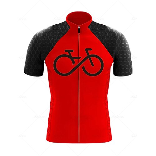 

21Grams Men's Cycling Jersey Short Sleeve Bike Top with 3 Rear Pockets Mountain Bike MTB Road Bike Cycling Breathable Quick Dry Moisture Wicking Reflective Strips White Black Green Graphic Polyester