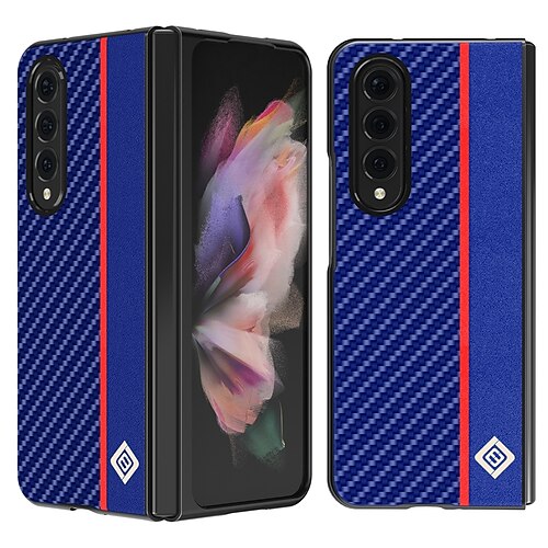 

teléfono Funda Para Samsung galaxia Funda Completa Z Fold 3 Plegado en Z 4 Dar la vuelta Soporte de carga inalámbrica Color sólido ordenador personal Cuero de PU