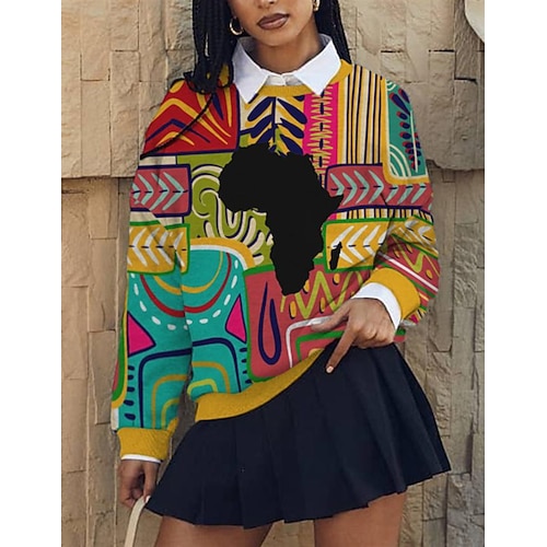 

Women's Sweatshirt Pullover Crew Neck Graphic Tie Dye Print Daily Sports 3D Print Active Streetwear Clothing Apparel Hoodies Sweatshirts Blue Yellow