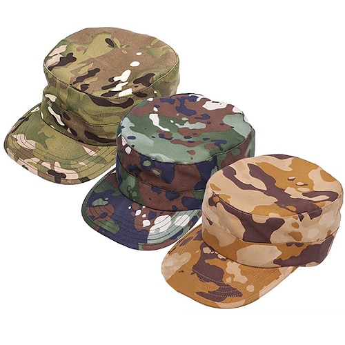 

Herre Dame Bøllehat Trekking-hat Flad kasket Sommer Udendørs UV Beskyttelse Åndbart Hurtigtørrende Svedreducerende Har Camouflage Polyester CP spilde mudder klump til Jagt Fiskeri Klatring