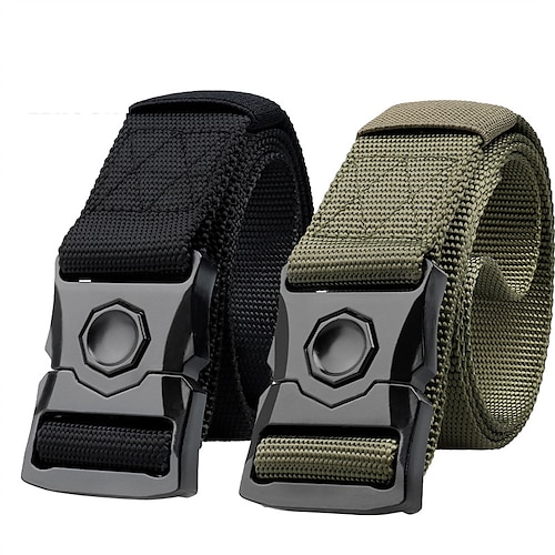 

Per uomo Cintura Cintura tattica Fibbia a scatto Nero Verde militare Nylon Di tendenza Esterno Athleisure Colore puro Esterno Sportivo Da montagna