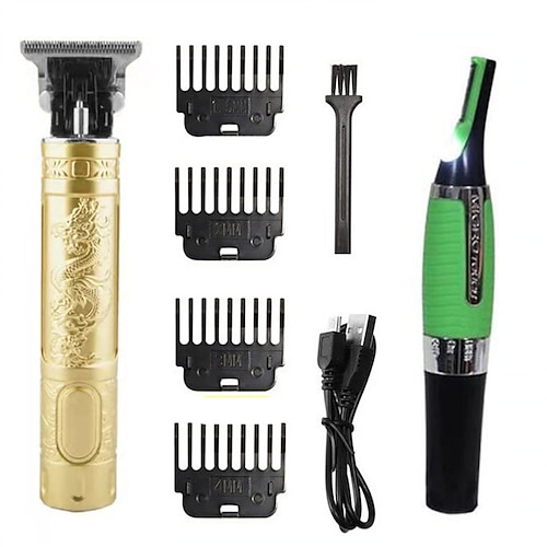 

Powerful Professional Hair Trimmer Men 0 MM T Blade Electric Clipper Rechargeable Barber Haircut Machine Beard Trimmer Shaver