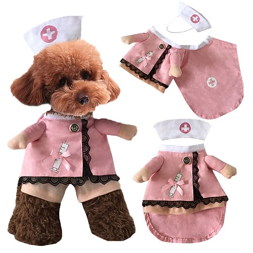 

Export Foreign Trade Cat And Dog Clothes Three-dimensional Nurse Transformed Costume Halloween New Pet Cat Clothes