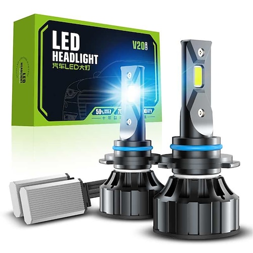 

OTOLAMPARA 100W High Power 9012 LED Headlight H9 Error Free Build-in CAN-bus EMC Auto LED Headlight H3 9006 Fog Light 9005 H11 H7 H1 High Beam LED Headlight Light 6000K White Lightness 1 Pair
