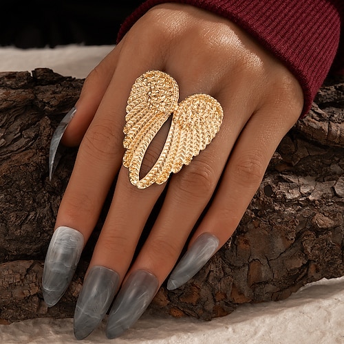 

Ring Party Classic Silver Gold Alloy Wings Simple Boho 1pc / Women's