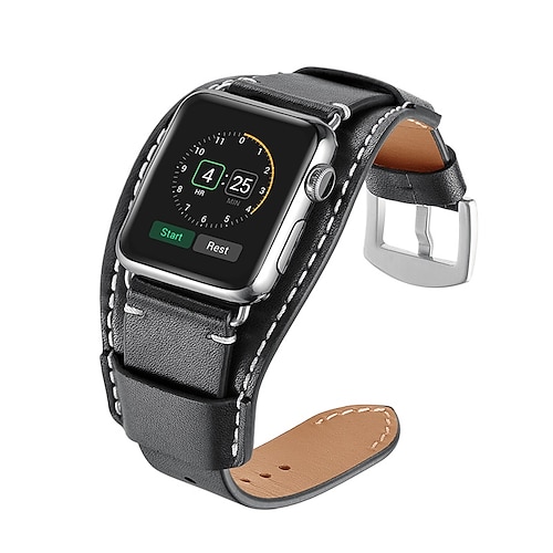 

1PC Smart Watch Band Compatible with Apple iWatch Series 8 7 6 5 4 3 2 1 SE Leather Loop SmartWatch Band with Case for iWatch Smartwatch Strap Wristband Genuine Leather Luxury Adjustable Breathable
