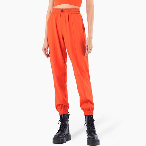 

Women's Joggers Workout Pants Green Blue Purple High Waist Sports Athleisure Casual Daily Pocket Baggy Micro-elastic Full Length Outdoor Solid Color S M L XL