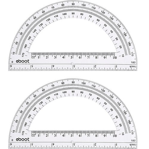 

Plastic Protractor Math Protractors 180 Degrees 6 Inch Clear Pack of 3