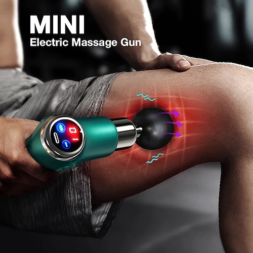 

Muscle Massage Gun Mini Pocket 32 block liquid crystal model Speed Vibration Electric Back Neck Massager Gun For Body Deep Relief Pain Slimming Fascial Gun