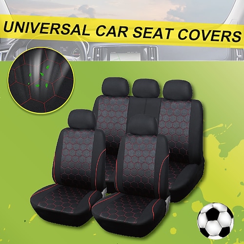 

StarFire 9PCS Soccer Ball Style Car Seat Covers Set Universal For VAZ 1111 For Lifan For Citroen C3 2003 For nissan For VAZ 2106