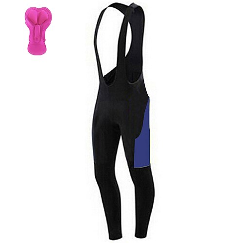 

21Grams Men's Cycling Bib Tights Bike Bottoms Mountain Bike MTB Road Bike Cycling Sports Patchwork 3D Pad Cycling Breathable Quick Dry Blue Polyester Spandex Clothing Apparel Bike Wear / Stretchy