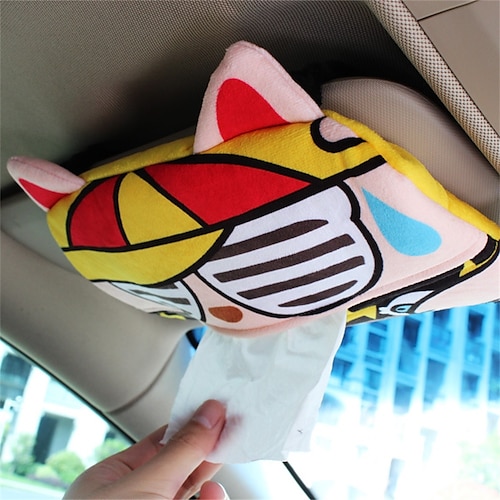 

1pcs Sun Visor Car Tissue Holder with Elastic Strap Easy to Install Durable Polyester For SUV Truck Van