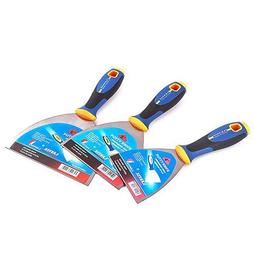 

Putty Knife Plastic Handle Soft Grip Mirror Putty Knife High Carbon Steel Polished Putty Knife Shovel Putty Knife