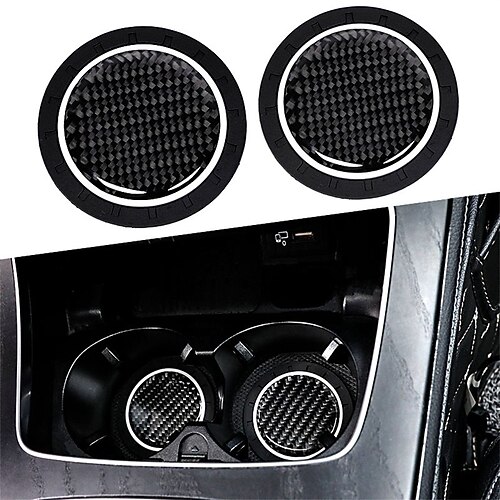 

2pcs Car Console Cup Coaster Keep Car Clean Durable Non-Slip PVC For SUV Truck Van