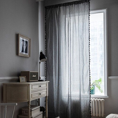 

Semi-Blackout Window Curtains 1 Panel Darkening Curtains for Living Rooms Bedrooms for Easy Hanging