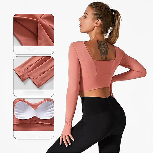 

Women's Yoga Top Tank Top Seamless Thumbhole Solid Color Black Blue Yoga Fitness Gym Workout Tank Top Top Long Sleeve Sport Activewear Windproof Breathable Moisture Wicking Micro-elastic Slim