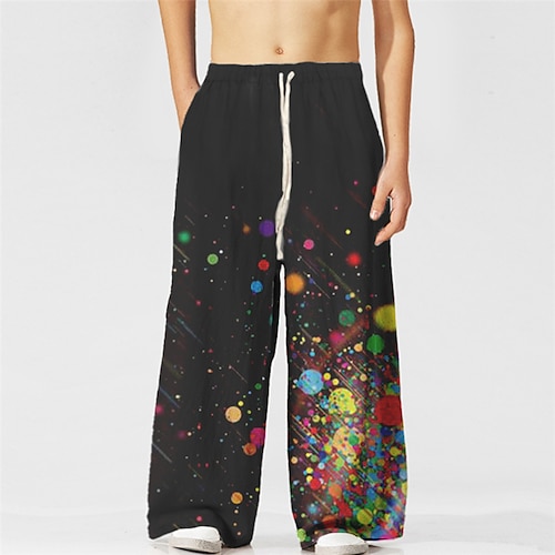 

Kids Boys Pants Black Graphic Drawstring Fall Winter 3D Print Street 3-10 Years