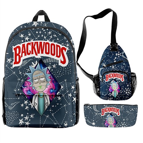 

Cigar School Bag Backwoods Elementary School Student Backpack Shoulder Bag Pencil Case Three-piece Set
