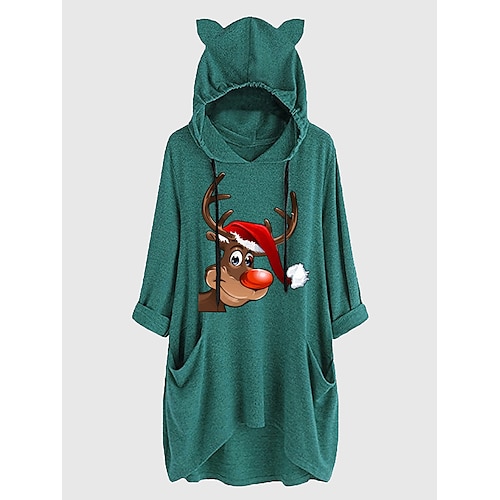 

Inspired by Cat Ear Kigurumi Pajamas Nightwear Christmas Pajamas Christmas Hoodie For Adults' Hot Stamping Terylene