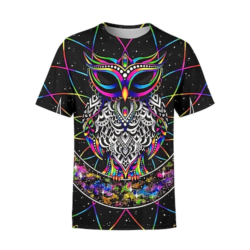 

Men's Unisex T shirt Tee Graphic Prints Crew Neck Black 3D Print Outdoor Street Short Sleeve Print Clothing Apparel Sports Lightweight Casual Big and Tall / Summer / Summer