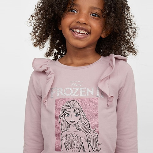 

Kids Girls' T shirt Cartoon Training Long Sleeve Active Cotton 2-8 Years Winter Pink