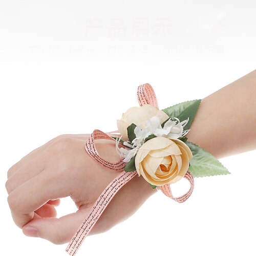 

Wedding wrist flowers Wrist Corsages Wedding / Wedding Party Artificial Flower Sweet