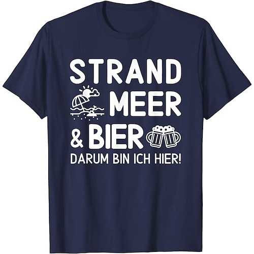 

Oktoberfest Øl Håndværk Cosplay kostume T-shirt Anime Klassisk Gadestil T恤衫 Til Herre Dame Unisex Voksne Varmstempling 100% Polyester