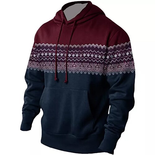 

Men's Unisex Pullover Hoodie Sweatshirt Navy Blue Hooded Tribal Graphic Prints Print Daily Sports 3D Print Streetwear Designer Casual Spring & Fall Clothing Apparel Hoodies Sweatshirts Long Sleeve