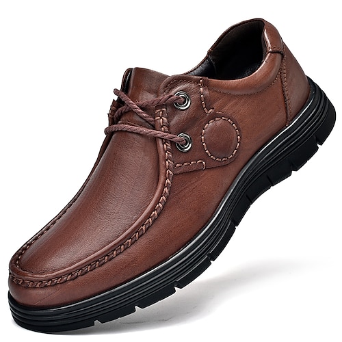 

Homme Oxfords Chaussures formelles Entreprise Casual du quotidien Bureau et carrière Marche Cuir Noir Marron Printemps Eté