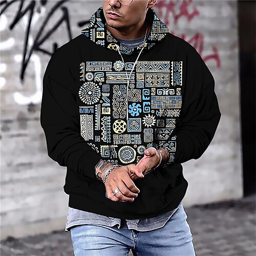 

Men's Unisex Hoodie Pullover Hoodie Sweatshirt Graphic Prints Print Hooded Daily Sports 3D Print Designer Casual Hoodies Sweatshirts Long Sleeve Black