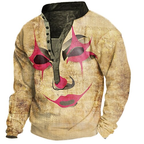 

Men's Unisex Sweatshirt Pullover Graphic Prints Print Casual Daily Sports 3D Print Streetwear Designer Hoodies Sweatshirts Long Sleeve Khaki