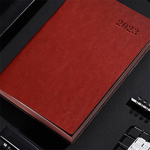 

2023 Daily Weekly Monthly Planner A5 5.8×8.3 Inch A6 4.1×5.8 Inch B5 6.9×9.8 Inch Retro Classic PU Hardcover Agenda Planner 352 Pages for School Office Student