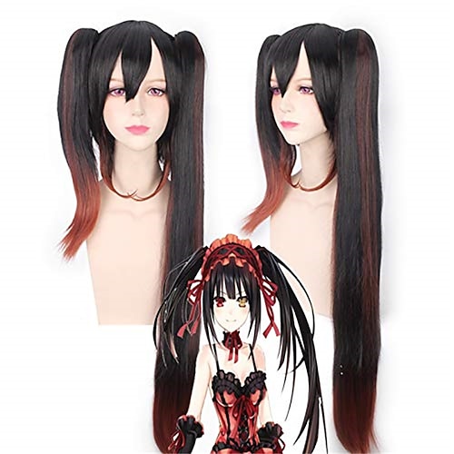 

Date A Live Tokisaki Kuangsan/Kurumi Tokisaki Wigs Wig for Anime Wigs Cosplay Christmas Date A Live/Tokisaki Kuangsan/Short Hair Asymmetric Tiger Mouth Clip Gradient Color Cos Wig 147