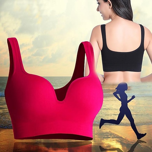 

spring and summer 3d sports bra without steel ring gather yoga sleep shockproof running ladies seamless underwear beauty vest