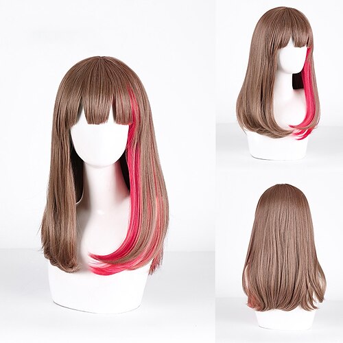 

Arknights Cosplay Cosplay Wigs Women's With Bangs 21.26 inch Heat Resistant Fiber kinky Straight Auburn Teen Adults' Anime Wig