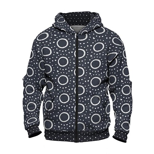 

Men's Unisex Full Zip Hoodie Jacket Dark Gray Hooded Graphic Prints Zipper Print Sports & Outdoor Daily Sports 3D Print Basic Streetwear Casual Spring & Fall Clothing Apparel Hoodies Sweatshirts